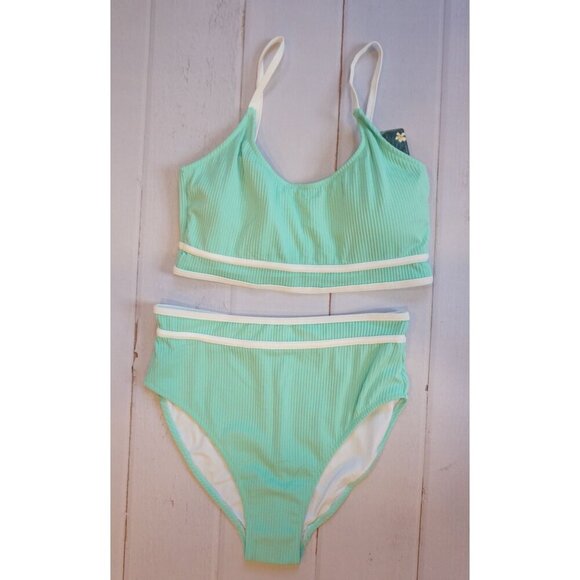 BMJL High Waisted Ribbed 2-Piece Bikini Swimsuit - Size M, NWT - Picture 3 of 7
